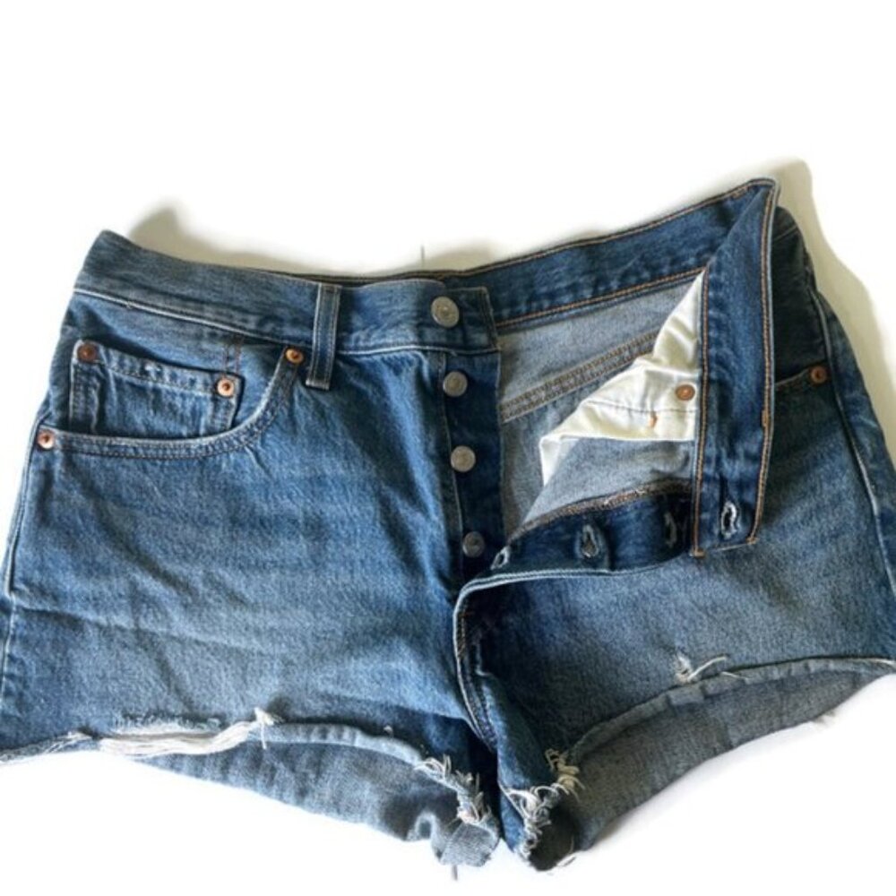 Levi’s 501 Cut Off Denim Shorts Blue sz 30
